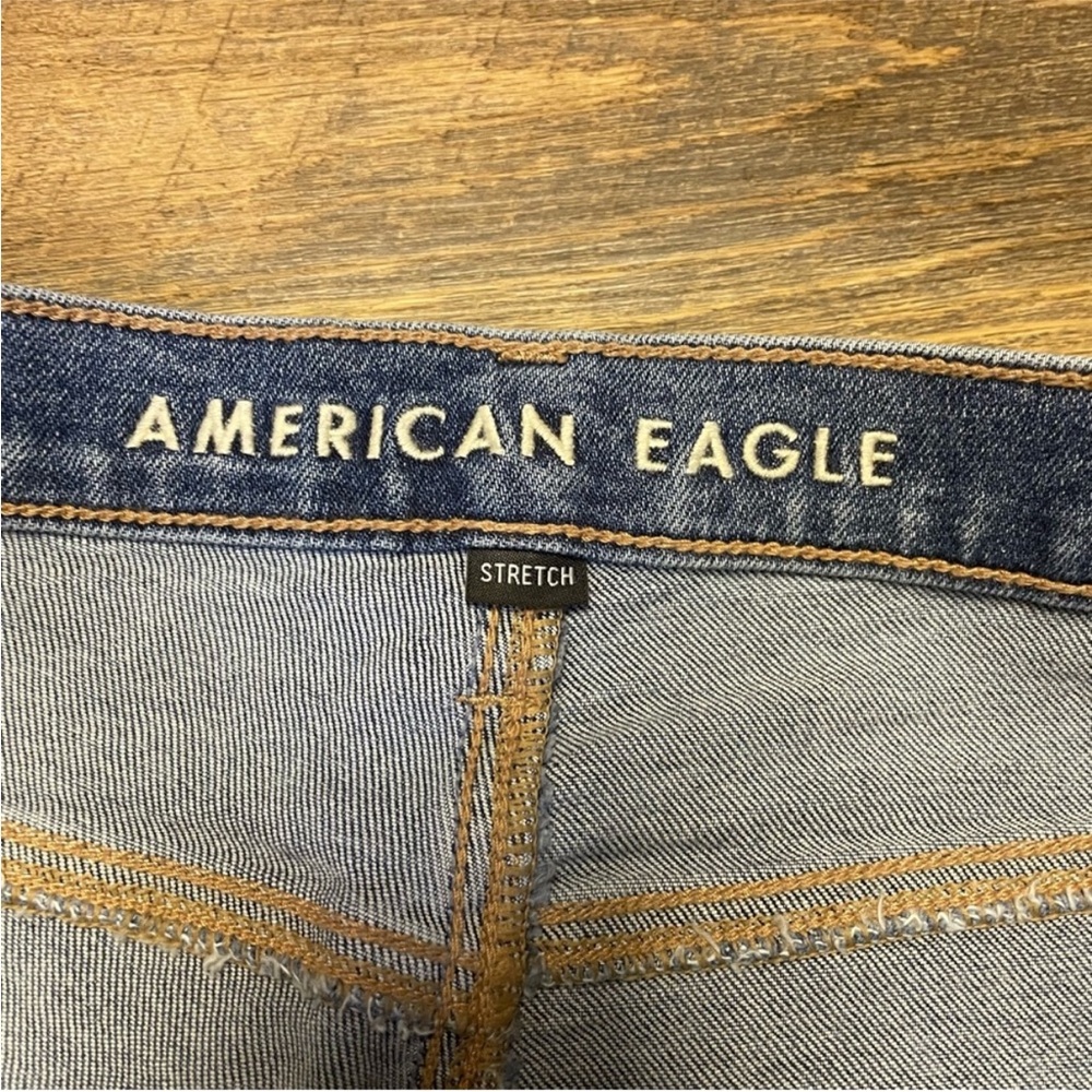 AE American Eagle '90s Straight Stretch Blue Denim Jeans Women Size 6 WORN ONCE - Picture 5 of 9